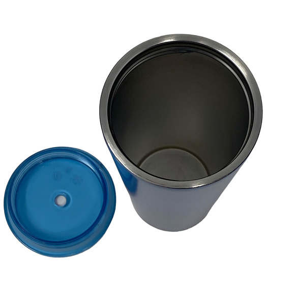 Starbucks Coffee Cold Beverage Blue Stainless Steel 16 Fl Oz Tumbler With Lid - Picture 3 of 9